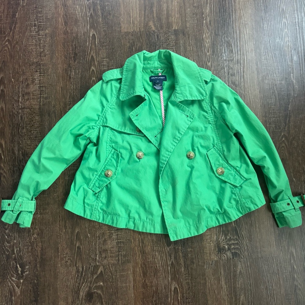 Ralph Lauren Green Trench Coat Kids